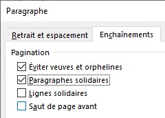 paragraphes solidaires